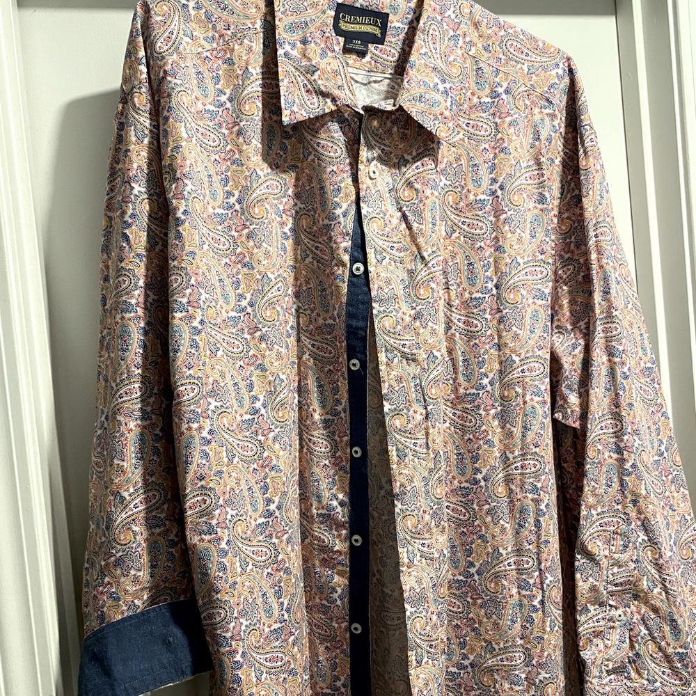 Cremieux Mens paisley dress shirt 3XB